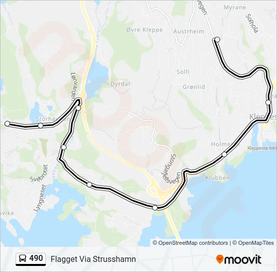 490 Bus Line Map