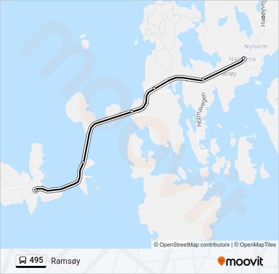 495 Bus Line Map