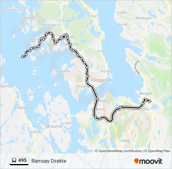 495 Bus Line Map