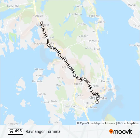 495 Bus Line Map