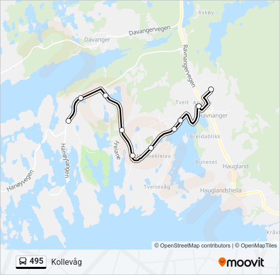 495 Bus Line Map