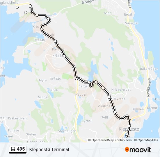 495 Bus Line Map