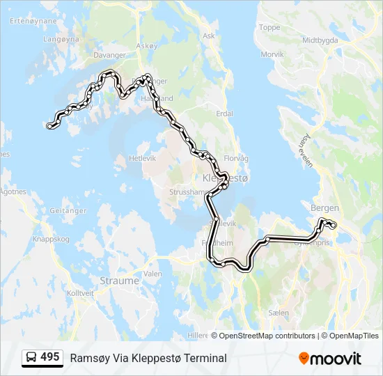 495 Bus Line Map