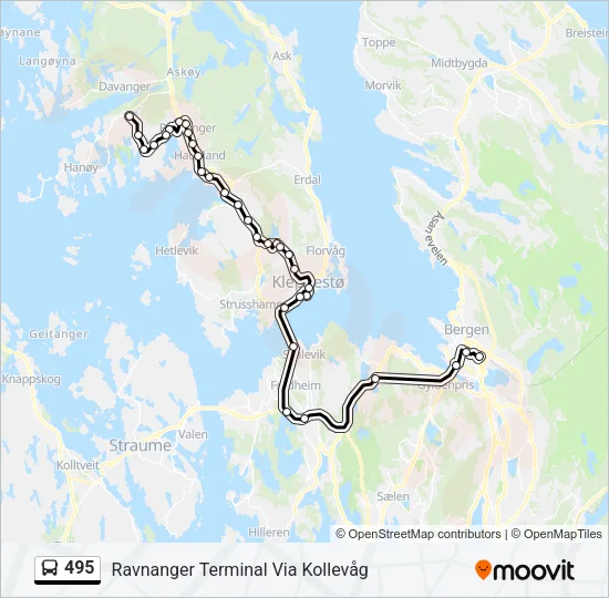 495 Bus Line Map