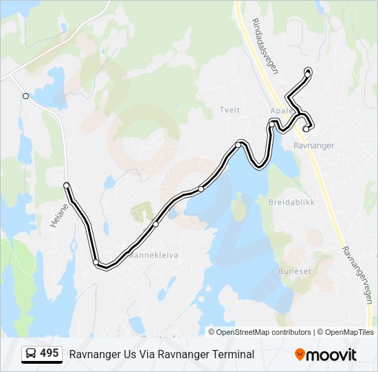 495 Bus Line Map