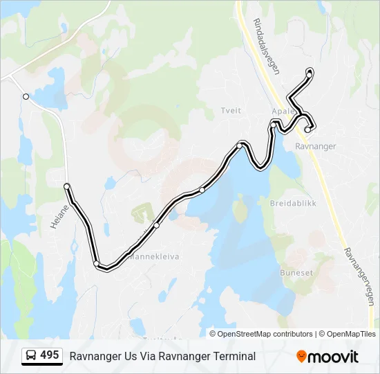 495 Bus Line Map