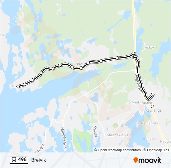 496 Bus Line Map