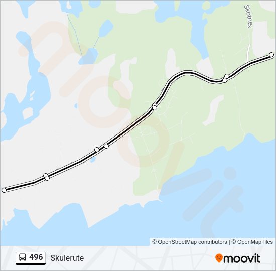 496 Bus Line Map