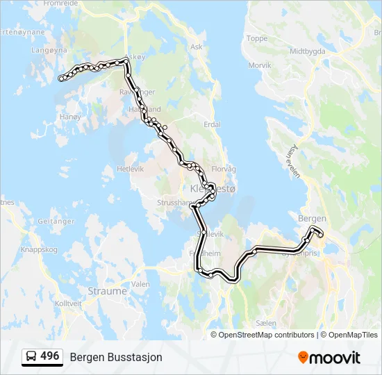 496 Bus Line Map