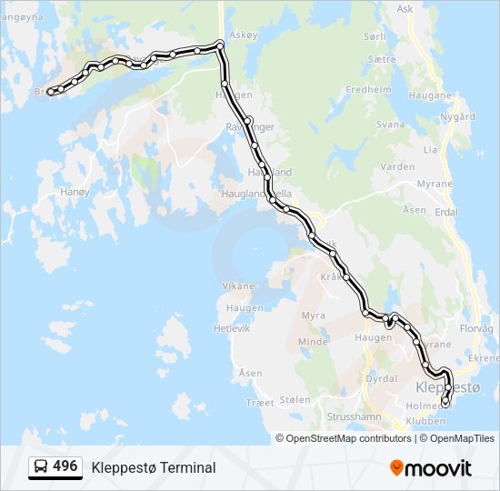 496 Bus Line Map