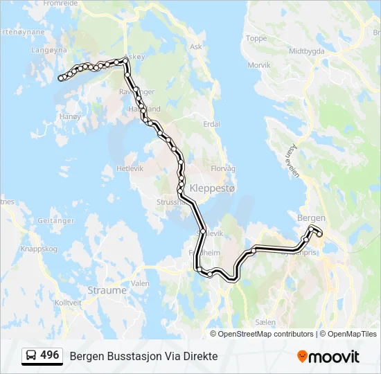 496 Bus Line Map