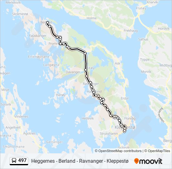 497 bus Line Map