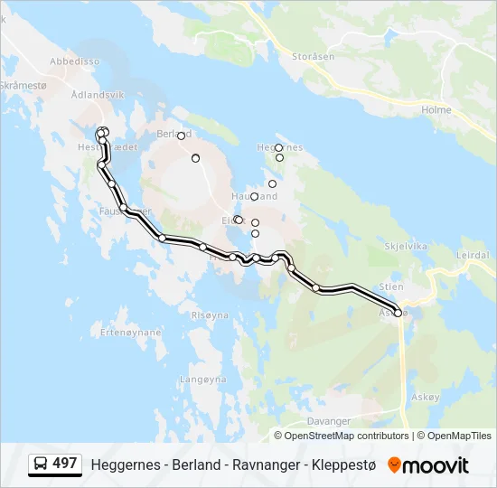 497 Bus Line Map