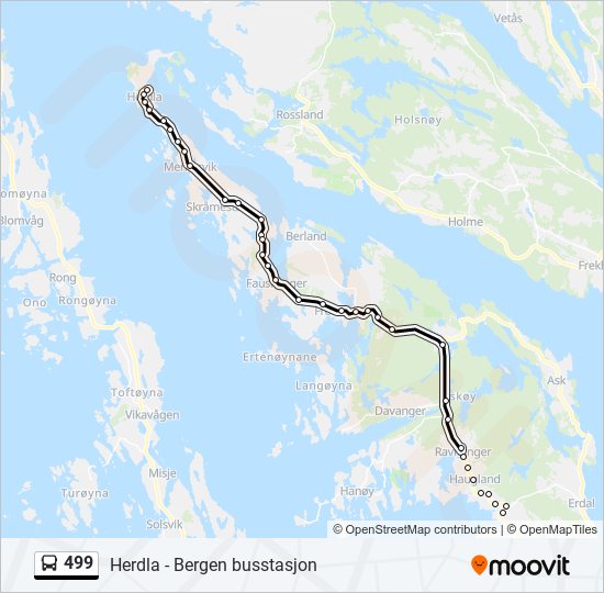 499 bus Line Map