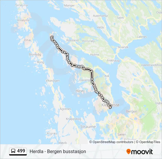 499 Bus Line Map