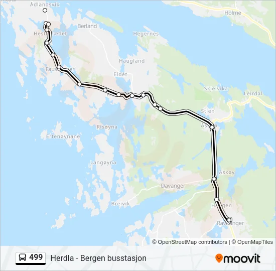 499 Bus Line Map