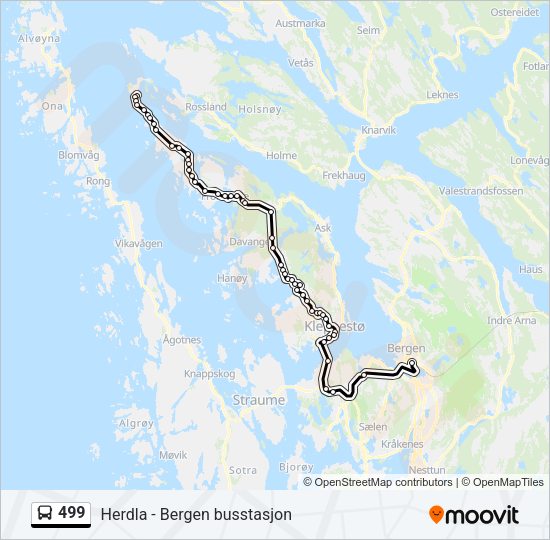 499 Bus Line Map