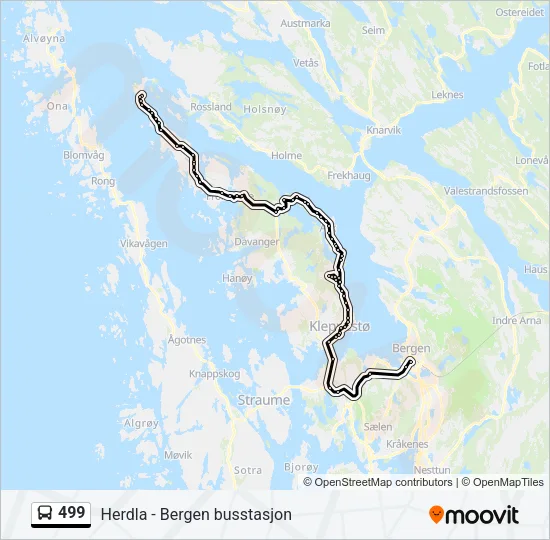 499 Bus Line Map