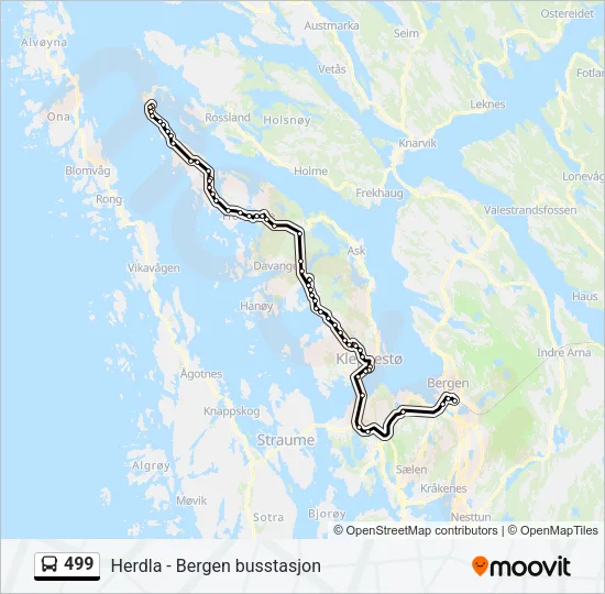 499 Bus Line Map