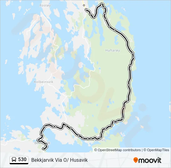 530 Bus Line Map
