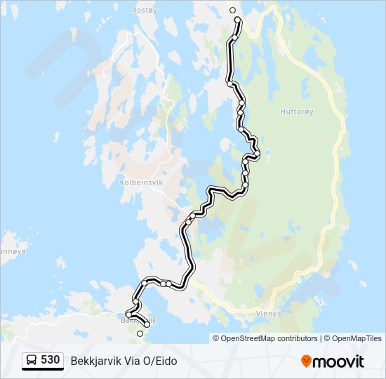 530 Bus Line Map