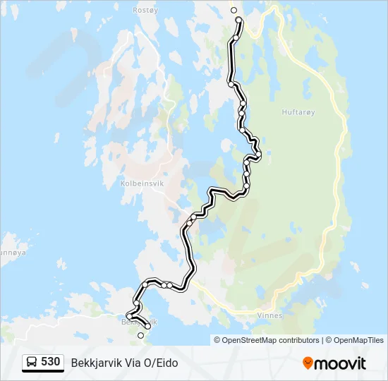 530 Bus Line Map
