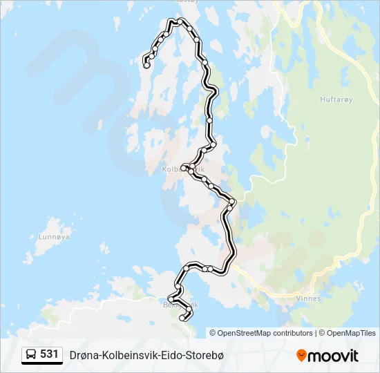 531 Bus Line Map