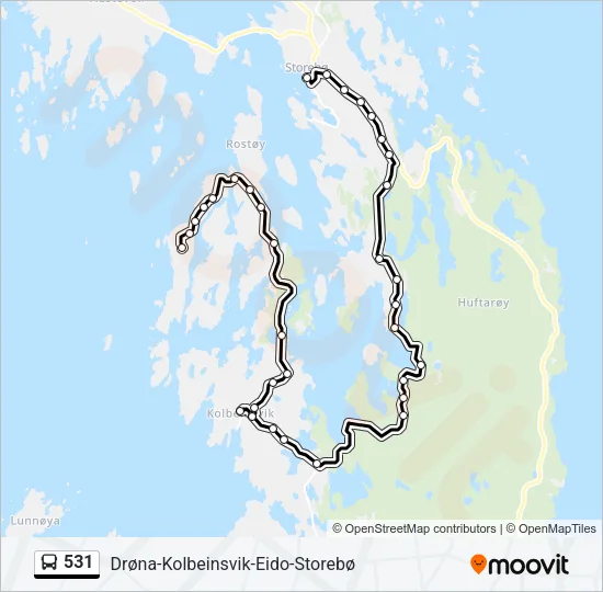531 Bus Line Map