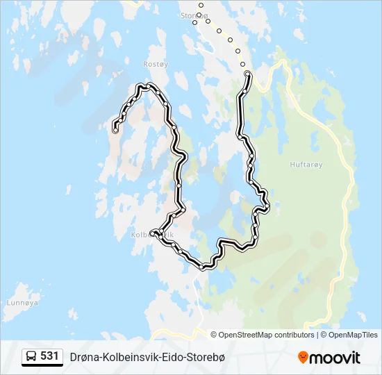 531 Bus Line Map