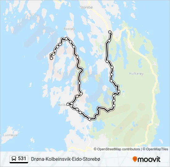531 Bus Line Map