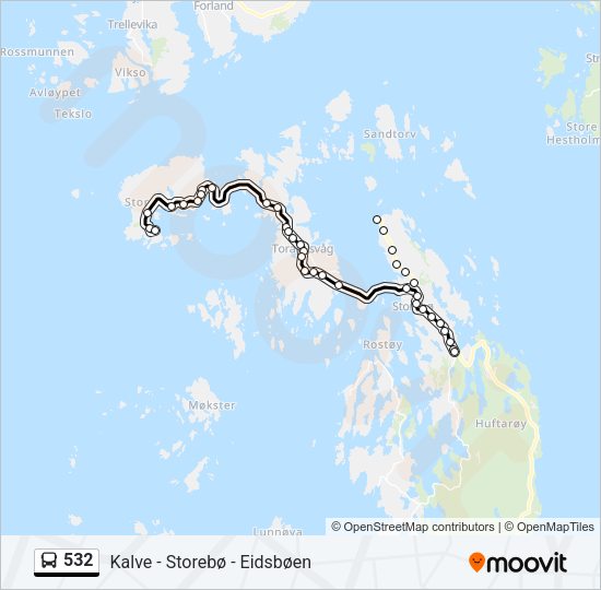 532 Bus Line Map