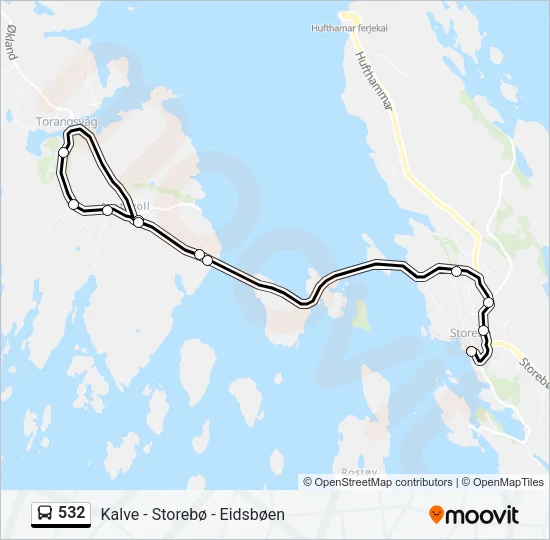 532 Bus Line Map