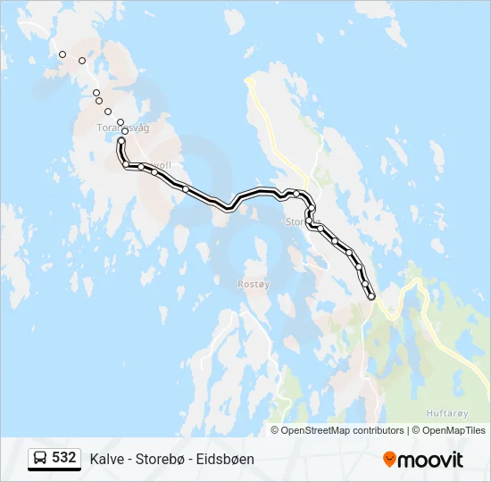 532 Bus Line Map
