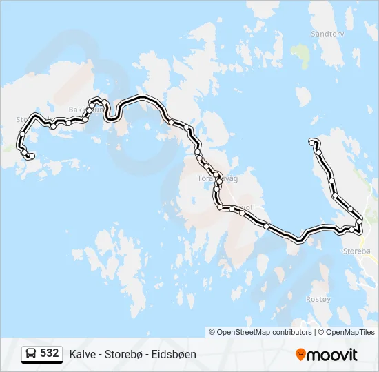 532 Bus Line Map
