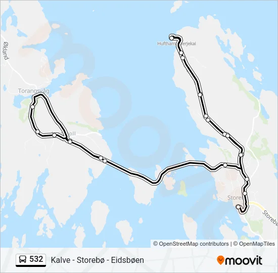 532 Bus Line Map