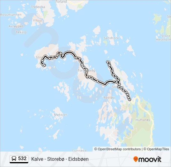 532 Bus Line Map