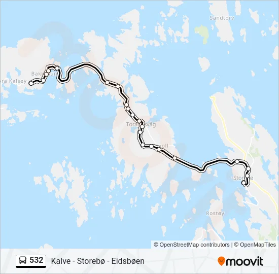 532 Bus Line Map