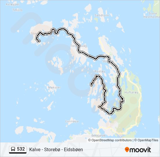 532 Bus Line Map