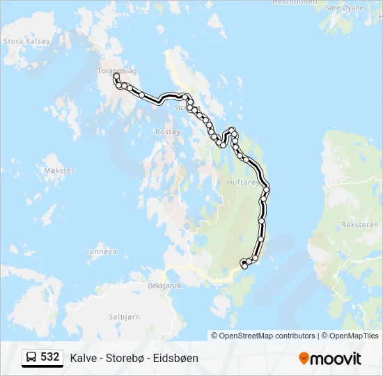 532 Bus Line Map