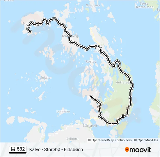 532 Bus Line Map