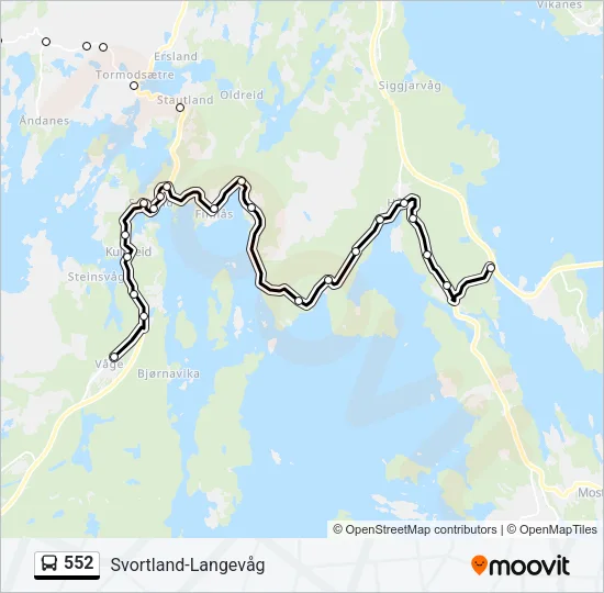 552 Bus Line Map