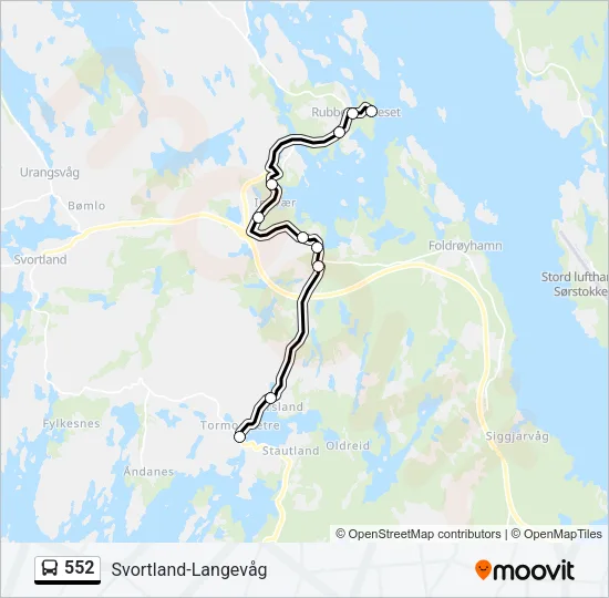 552 Bus Line Map