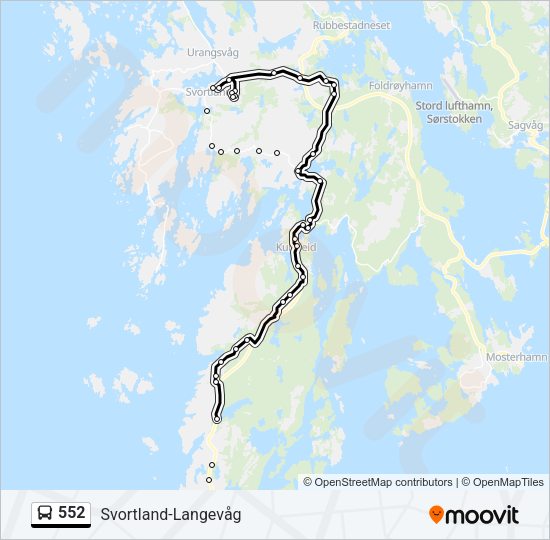552 Bus Line Map