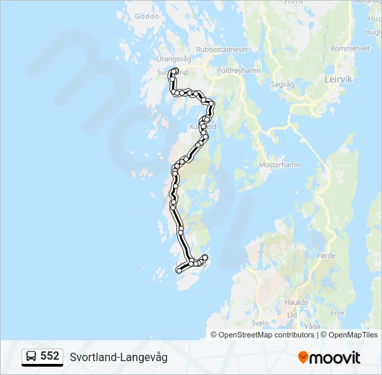552 Bus Line Map