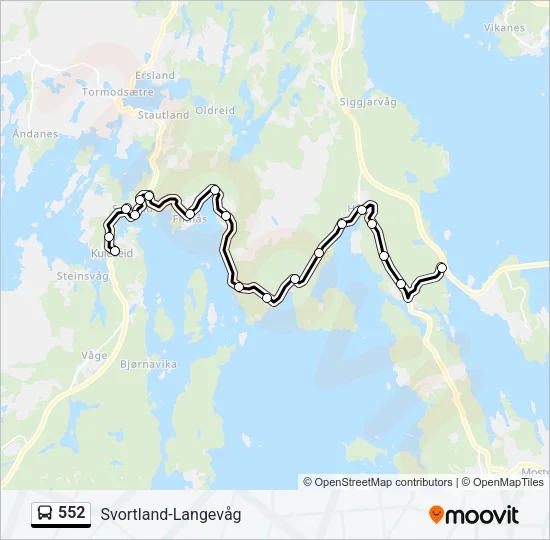 552 Bus Line Map