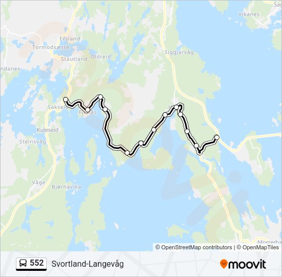 552 Bus Line Map