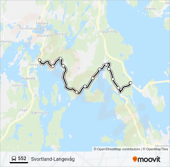 552 Bus Line Map