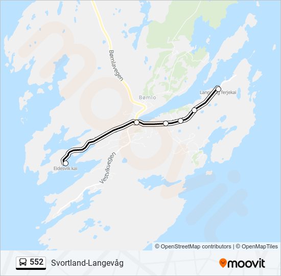 552 bus Line Map