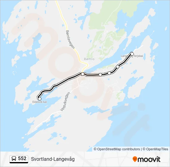 552 Bus Line Map