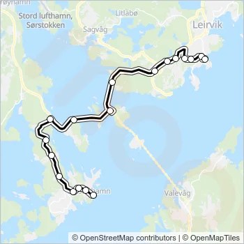 554 Bus Line Map
